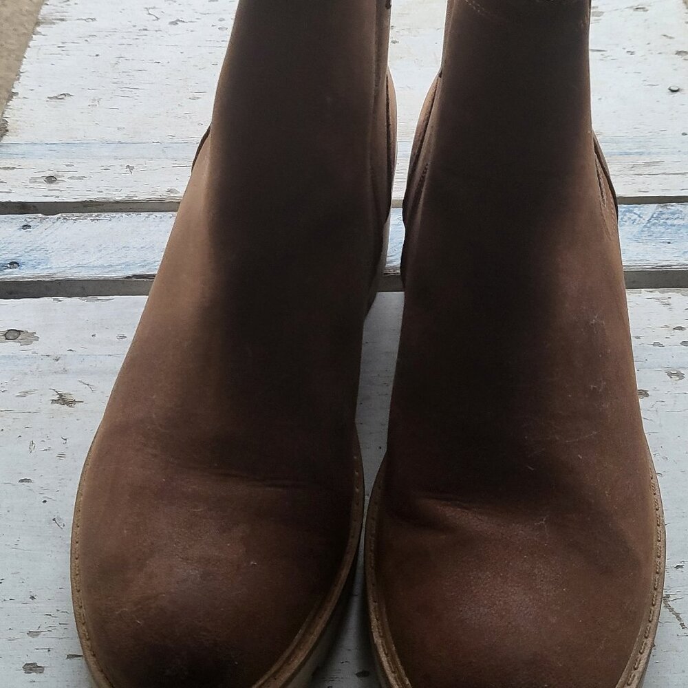 Brown Faux Suede Ankle Boots 11M